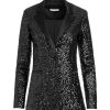 Alice and Olivia Breann Sequin Fitted Blazer | Jackets + Coats