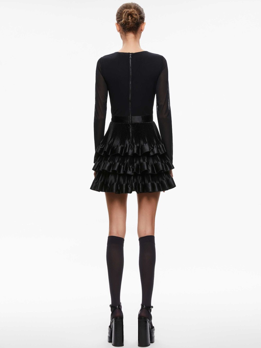 Alice and Olivia Chara Tiered Ruffle Mini Dress | Dresses