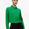 Alice and Olivia Leon Cropped Button Down | Tops