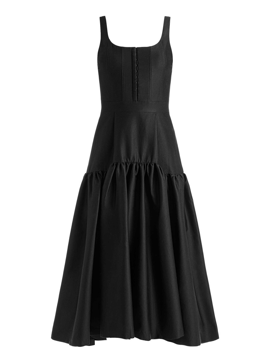 Alice and Olivia Diana Sleeveless Structured Midi Dress | Dresses