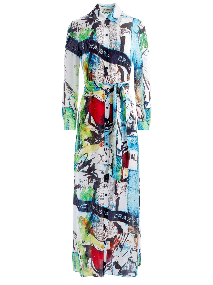 Alice and Olivia A+O X Basquiat Chassidy Maxi Shirt Dress | Dresses