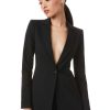 Alice and Olivia Breann Long Fitted Blazer | Jackets + Coats