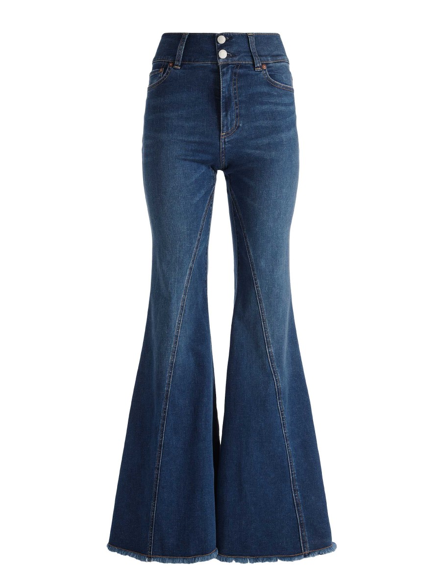 Alice and Olivia Beautiful Seamed Wide Leg Jean | Pants