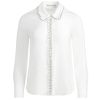 Alice and Olivia Willa Embellished Placket Top | Tops