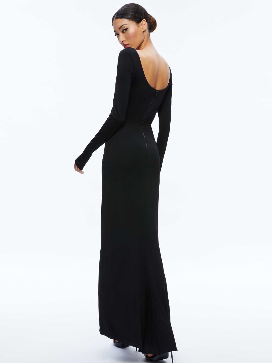 Alice and Olivia Kalena Scoop Neck Cutout Maxi Dress | Dresses