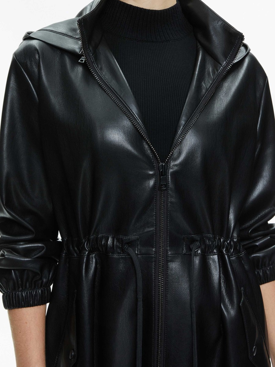 Alice and Olivia Simson Vegan Leather Windbreaker | Jackets + Coats