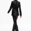 Alice and Olivia Breann Sequin Fitted Blazer + Lara Sequin Bootcut Pant | Matching Sets